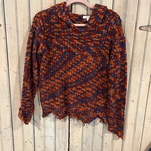 Kori Vibrant Knit Sweater with hood